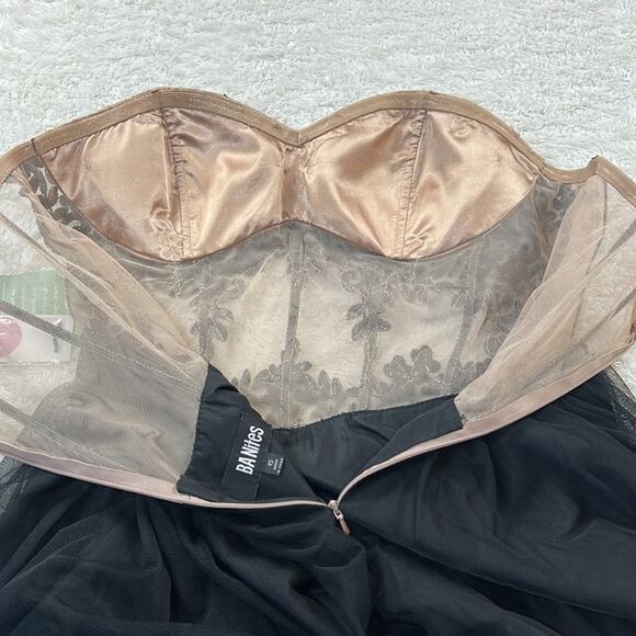 BA Nites mesh and embroidery tulle tutu strapless cocktail party dress, 15 NWT - Picture 9 of 12